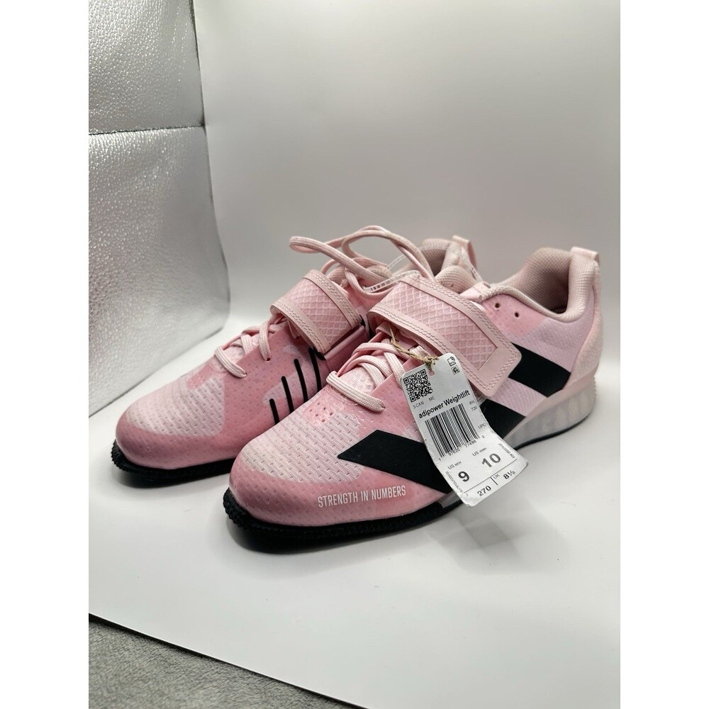 Adidas Adipower Weightlifting Gym Shoes Mens 9 Women 10 Pink Black JP9873 NBY